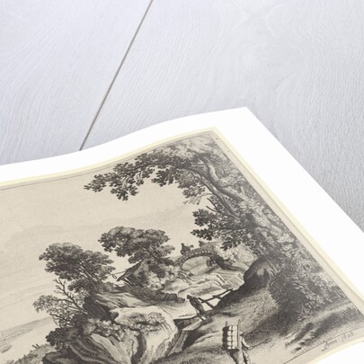 River landscape with travelers on country road by Claes Jansz. Visscher II