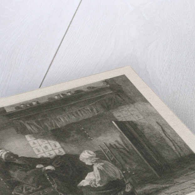 Old woman in front of a fire by Joseph Israels