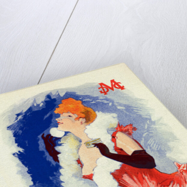 Poster for la Poudre de Riz la Diaphane. face-powder; sarah Bernhardt by Jules Chéret