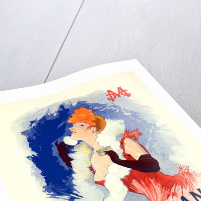 Poster for la Poudre de Riz la Diaphane. face-powder; sarah Bernhardt by Jules Chéret