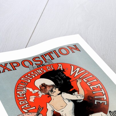 Poster for l'Exposition de Tableaux et Dessins de A. Willette by Jules Chéret