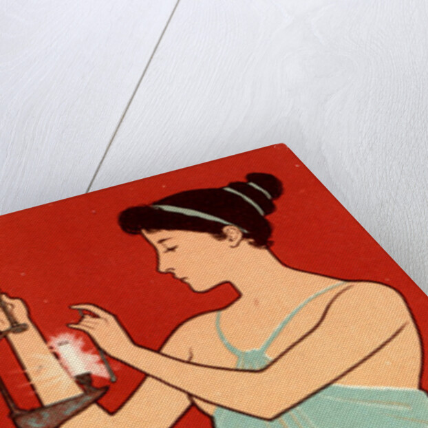 Poster for la Société française d' Incandescence par le Gaz,Système Auer. French Society for Incandescent Gas by Maurice Joseph Réalier-Dumas