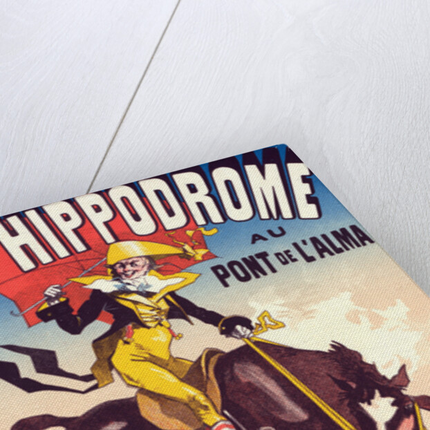Poster for l'Hippodrome, Cadet Roussel. An equestrian spectacle at the Hippodrome, 1882 by Jules Chéret