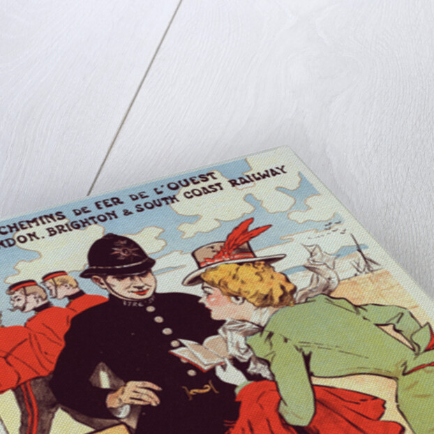 Poster for la Cie de l'Ouest, Paris-Londres, Paris - London. Trains from Paris to London for the compagnie the chemin des fer de l'ouest by Jules-Alexandre Grün