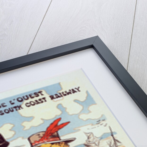 Poster for la Cie de l'Ouest, Paris-Londres, Paris - London. Trains from Paris to London for the compagnie the chemin des fer de l'ouest by Jules-Alexandre Grün