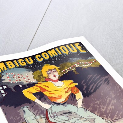 Poster for Théâtre de l'Ambigu, Gigolette by Albert Guillaume