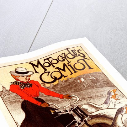 Poster for Motocycles Comiot by Théophile Alexandre Steinlen