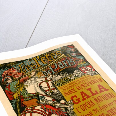 Poster for les Fêtes de Paris by Eugène Grasset