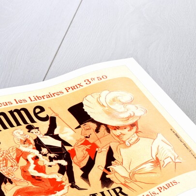 Poster for la Gomme. novel by by Felicien Champsaur 1858–1934 by Jules Chéret