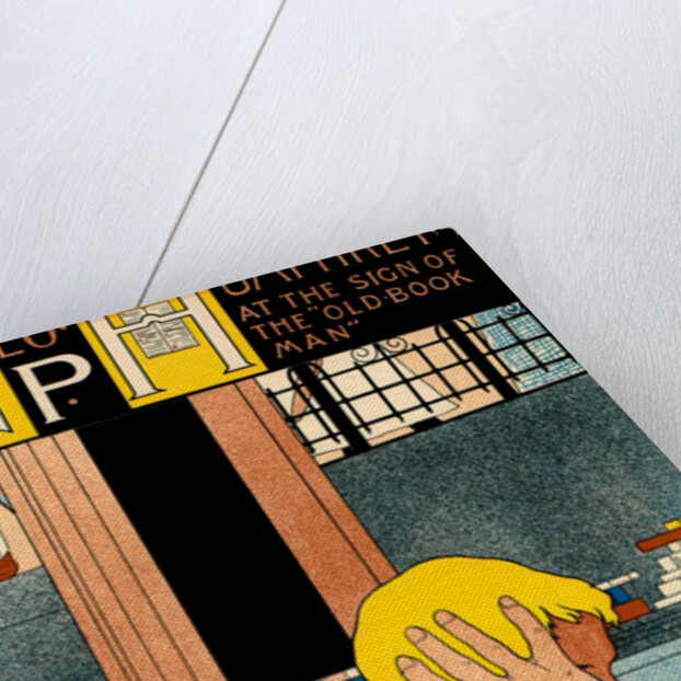 American poster for la librairie The Old Book Man by M. Louise Stowell