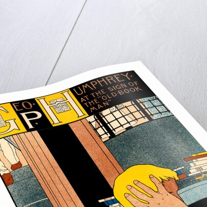 American poster for la librairie The Old Book Man by M. Louise Stowell