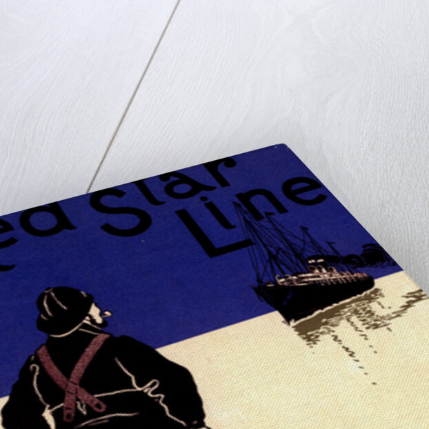 Belgian poster Red Star Line. From Antwerp to New York by Henry Cassiers