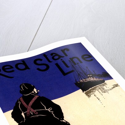 Belgian poster Red Star Line. From Antwerp to New York by Henry Cassiers