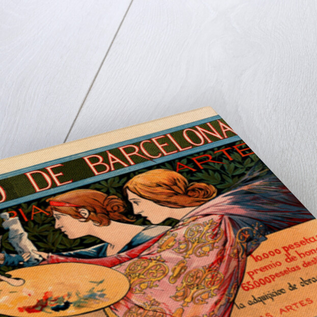 Spanish poster for la Triosième Exposition de Barcelone by Alexandre de Riquer