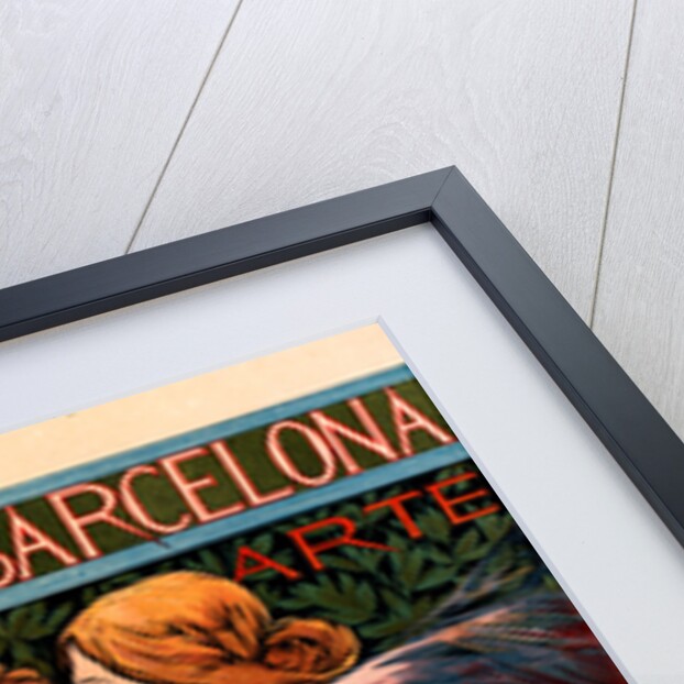 Spanish poster for la Triosième Exposition de Barcelone by Alexandre de Riquer