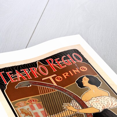 Italian poster for le Théâtre royal de Turin by Giuseppe Boano