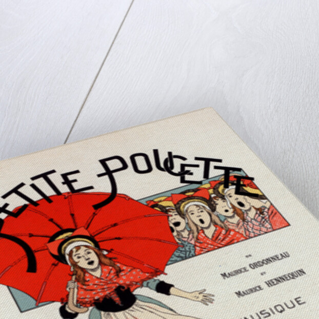 Poster for l'opérette la Petite Poucette by Louis-Maurice Boutet de Monvel