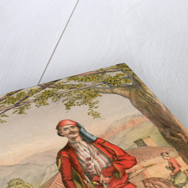 Albanian guard or soldier, Travels through Turkey 1862 by Henry J. Van Lennep