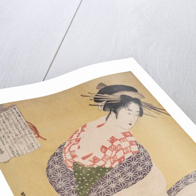 Shira-uchikake,The white surcoat by Utamaro Kitagawa