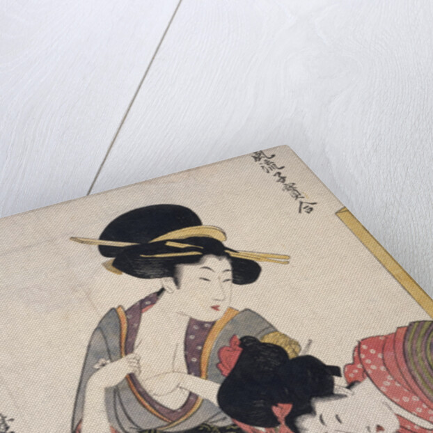 Chichi, About to breastfeed by Utamaro Kitagawa