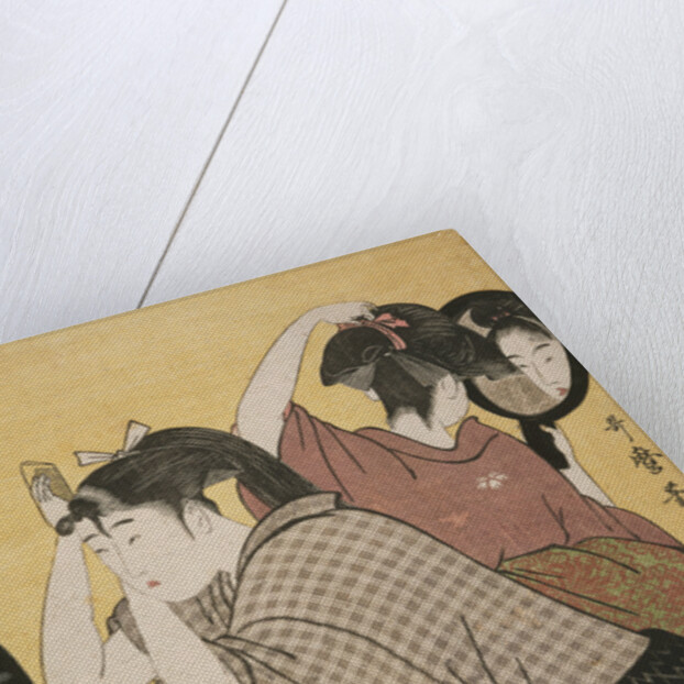 Kami-yui, Dressing the hair by Utamaro Kitagawa