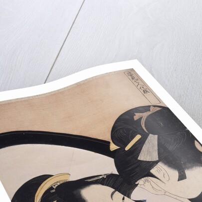 Sugatami shichinin keshô, Seven women applying make-up using a full-length mirror by Utamaro Kitagawa