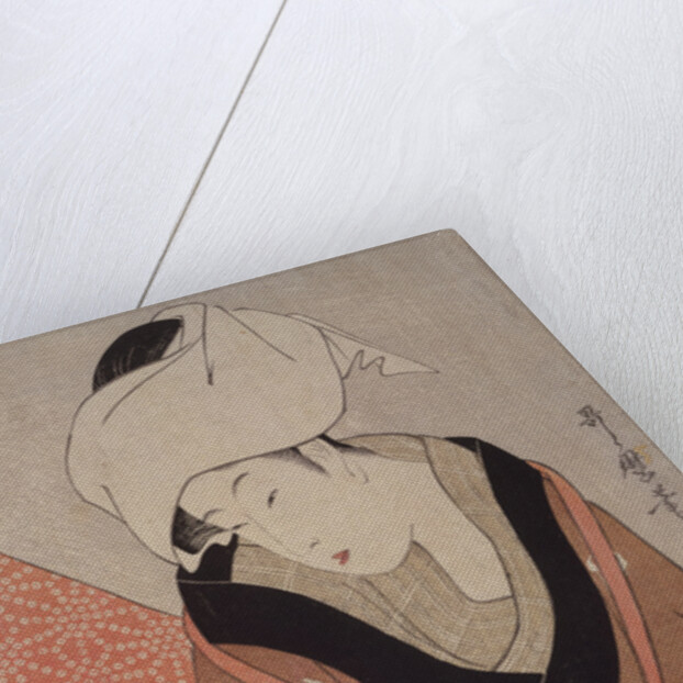 Shinshi-bari, Cloth-stretcher by Utamaro Kitagawa
