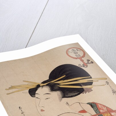 Kiseru o motsu onna, Woman holding a pipe by Utamaro Kitagawa