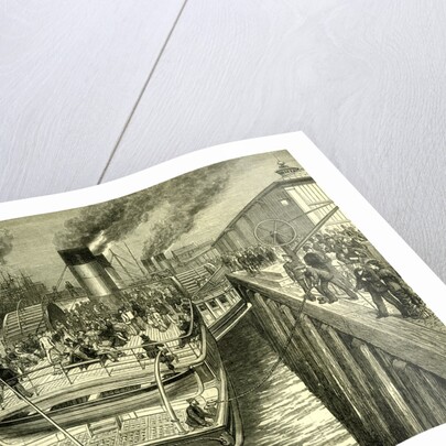 Glasgow Broomielaw UK 1880. Early Morning Departure of the Highland Steamer Columba by Anonymous