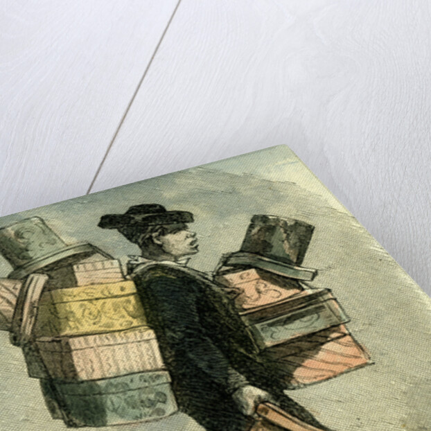 Madrid Spain Vender of Hat-Boxes 1866 by Anonymous