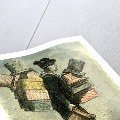 Madrid Spain Vender of Hat-Boxes 1866 by Anonymous