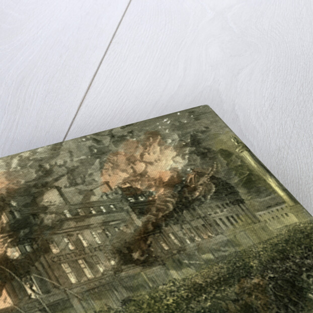 Newcastle on Tyne UK 1867 Great Fire in the Central Exchange Buildings by Anonymous