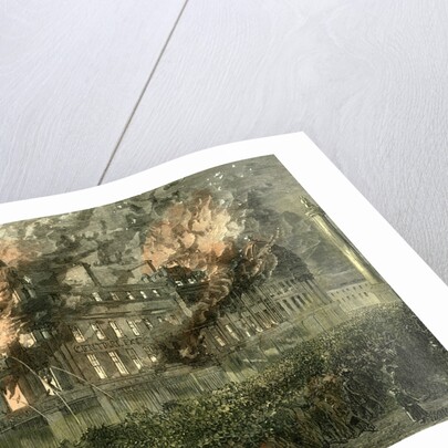 Newcastle on Tyne UK 1867 Great Fire in the Central Exchange Buildings by Anonymous