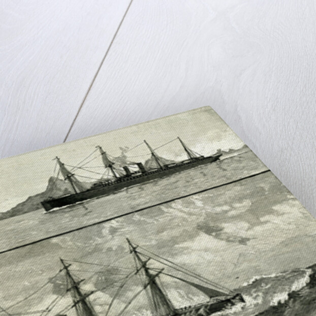 Steam Ship Ormuz Australia to England 1887 on the Voyage from Australia in the Suez Canal Passing Through the Straits of Bab-El-Mandeb Doing Fourteen Knots an Hour in the Teeth of a Full Gale by Anonymous