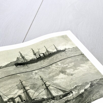 Steam Ship Ormuz Australia to England 1887 on the Voyage from Australia in the Suez Canal Passing Through the Straits of Bab-El-Mandeb Doing Fourteen Knots an Hour in the Teeth of a Full Gale by Anonymous