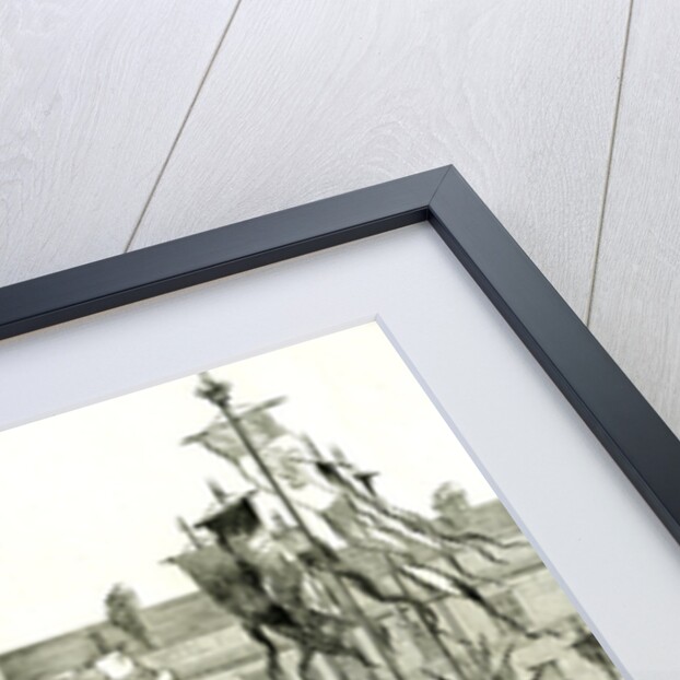 The Royal Procession Passing the London Hospital May God Bless Your Majesty Voluntary Contributions People Horses Flags Events Happy Crowd by Anonymous