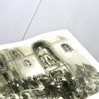 The Lord Mayor at Guildhall London UK 1867. Presenting Rewards for Saving Life from Fire London Great Britain by Anonymous