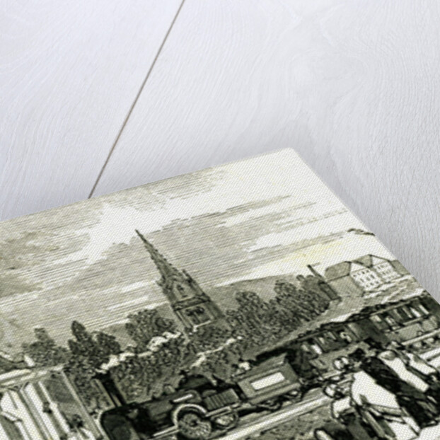 Harfleur the Station Opening of the Rouen and Havre Railway France 1847 by Anonymous