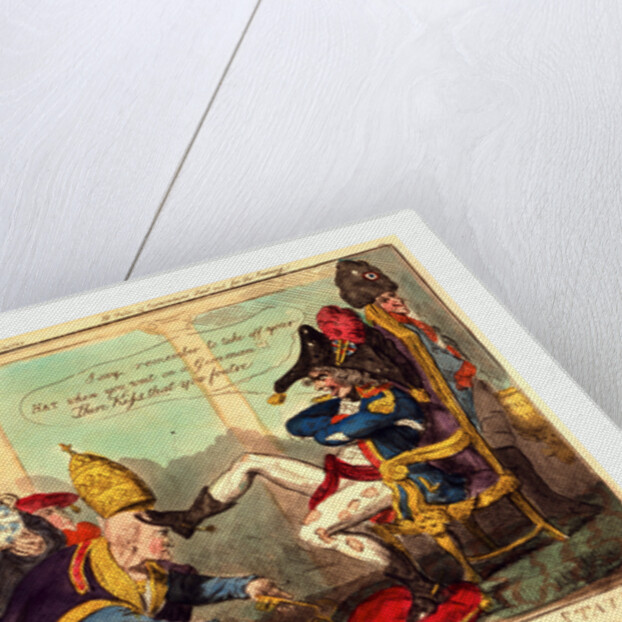 Buonaparte at Rome giving audience in state by Isaac Cruikshank