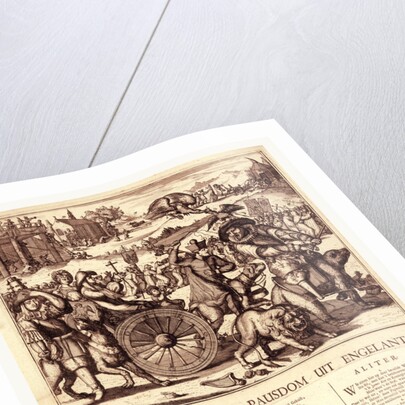 De vlugt van 't pausdom uit Engelant by Romeyn de Hooghe
