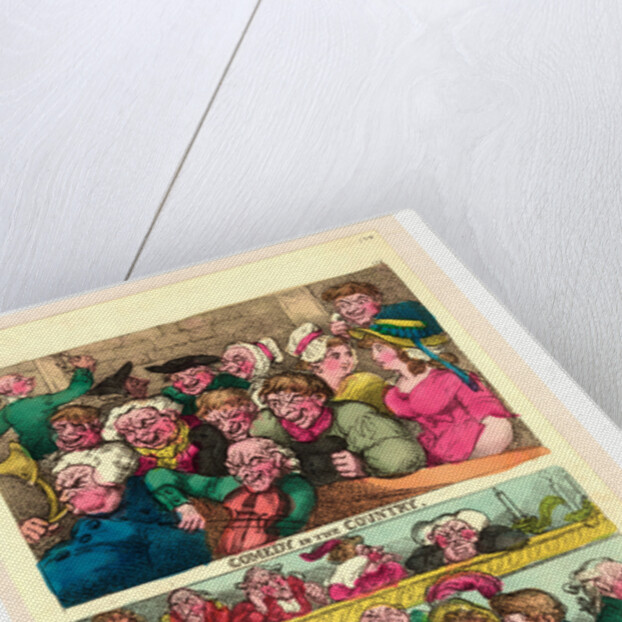 Comedy in the country. Tragedy in London by Thomas Rowlandson