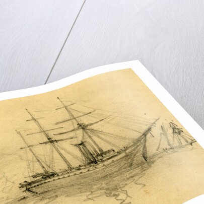 Three ships at sea by Anonymous