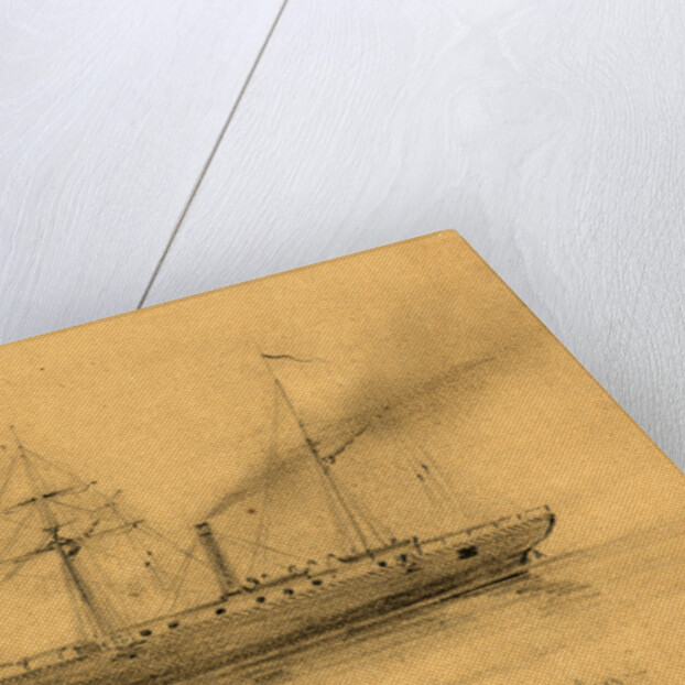 U.S. Gun Boat Montecello by Alfred R Waud