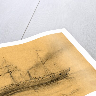 U.S. Gun Boat Montecello by Alfred R Waud