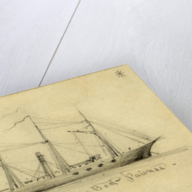 U.S. Gun Boat Pawnee by Alfred R Waud