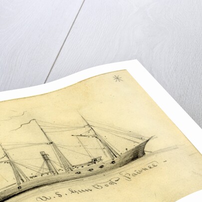 U.S. Gun Boat Pawnee by Alfred R Waud