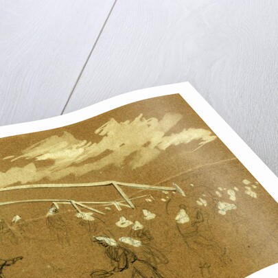 Jersey troops breaking the ground for a fort to defend Washington by Alfred R Waud