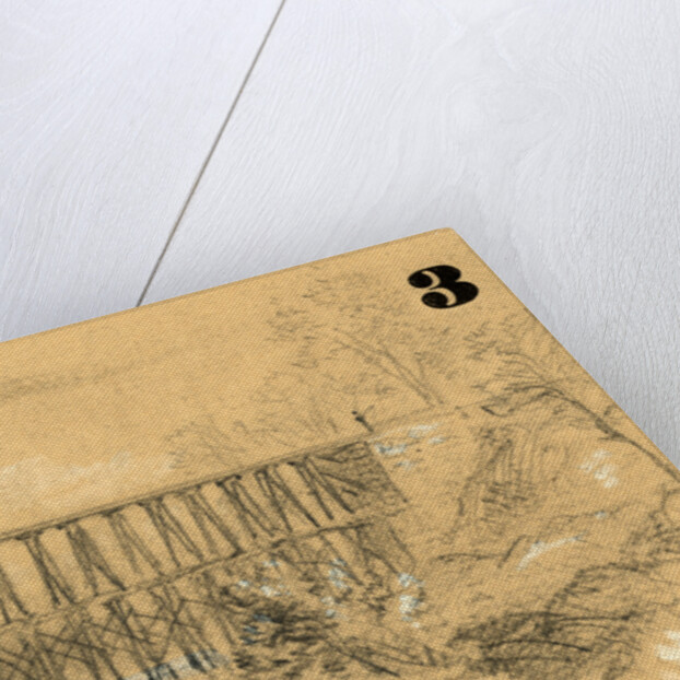 R.R. bridge over Cedar Run in Warrenton Junction by Alfred R Waud