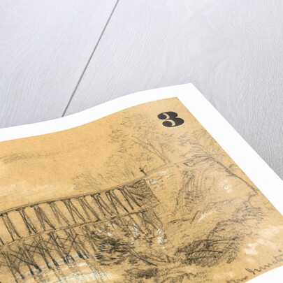 R.R. bridge over Cedar Run in Warrenton Junction by Alfred R Waud