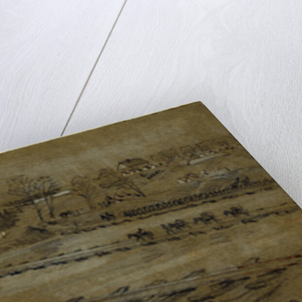 Pontoon bridges erected for Sedgwicks corps to cross upon, 1863 by Alfred R Waud